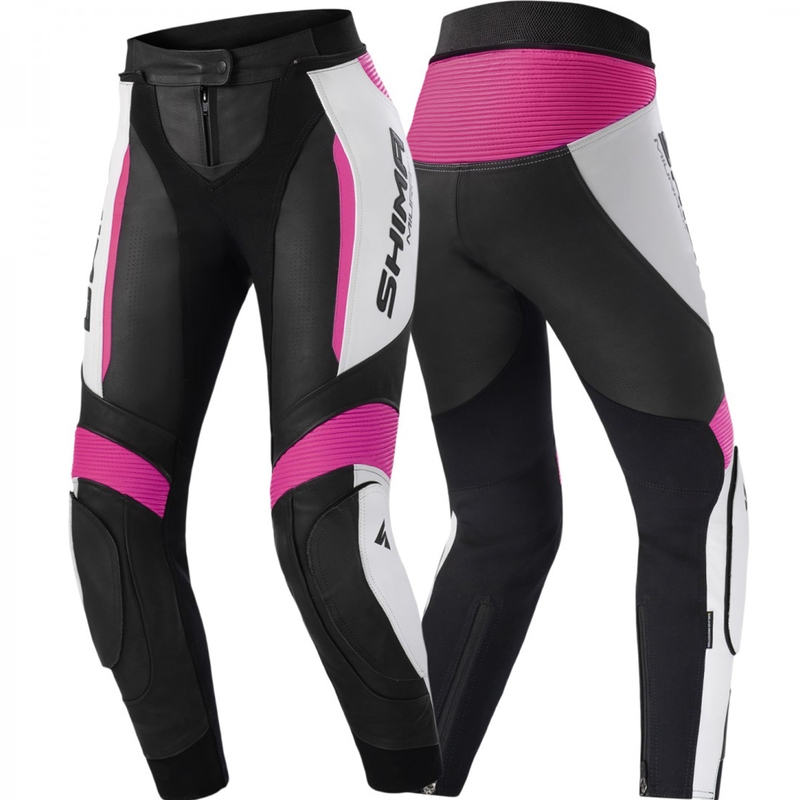 Damesmotorbroek Shima Miura 2.0 zwart-fluo roze