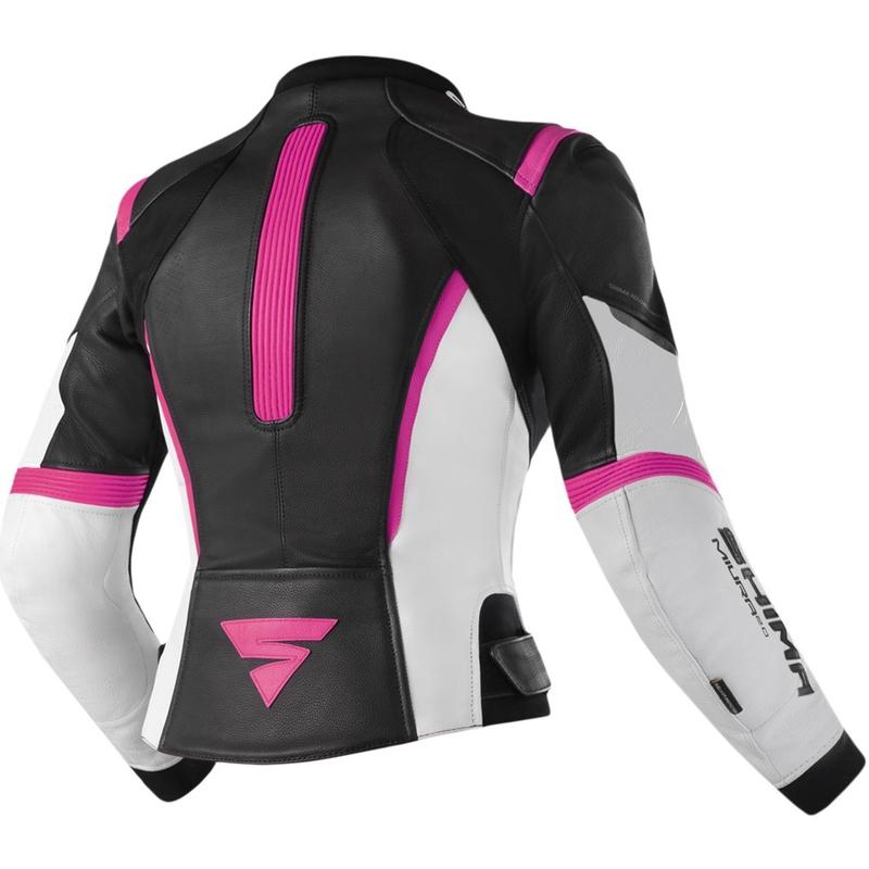 Dames motorjas Shima Miura 2.0 zwart-fluo roze