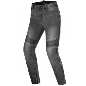 Damesmotorjeans met lange pijpen van Shima Zenith, grijs.
