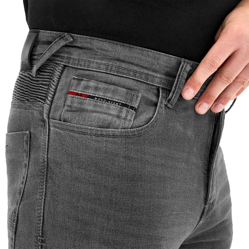 Shima Zenith grijze lange motorjeans