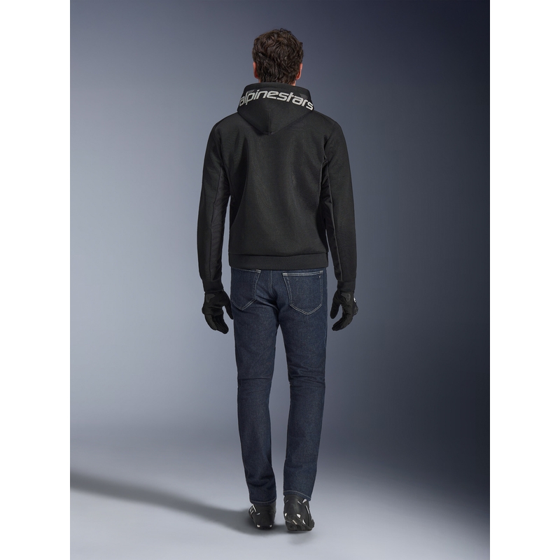 Alpinestars Chrome Superairflow motorsweatshirt zwart-donkergrijs-wit