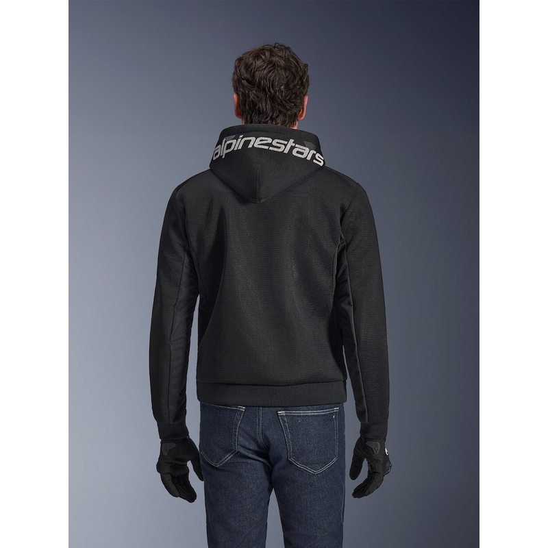 Alpinestars Chrome Superairflow motorsweatshirt zwart-donkergrijs-wit