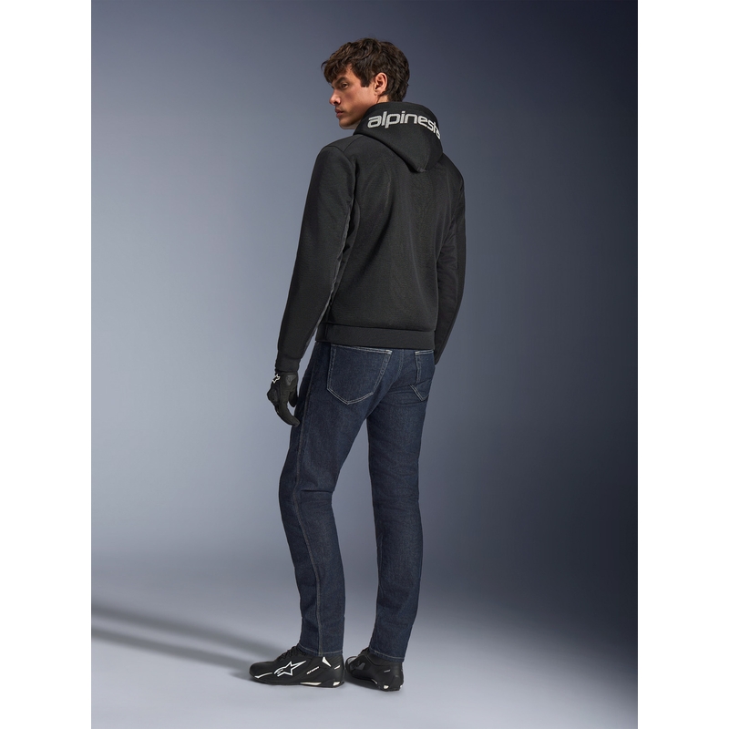 Alpinestars Chrome Superairflow motorsweatshirt zwart-donkergrijs-wit
