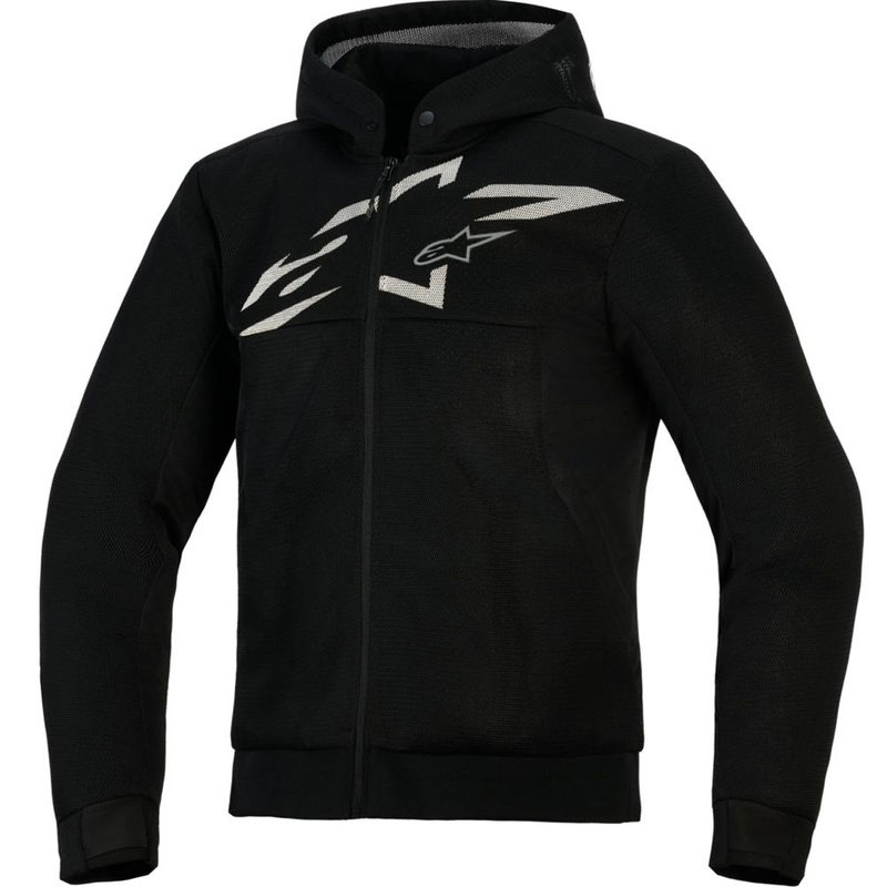 Alpinestars Chrome Superairflow motorsweatshirt zwart-donkergrijs-wit
