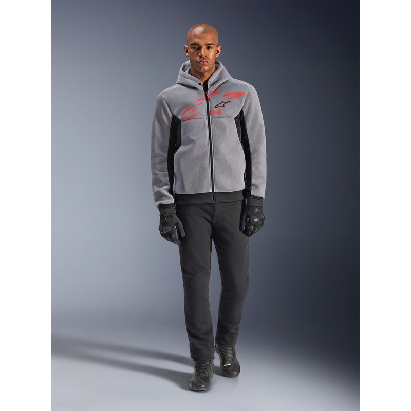 Alpinestars Chrome Superairflow motortrui zwart-lichtgrijs-fluorrood