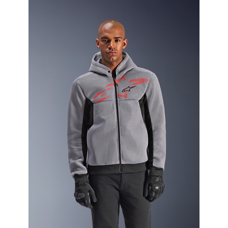 Alpinestars Chrome Superairflow motortrui zwart-lichtgrijs-fluorrood