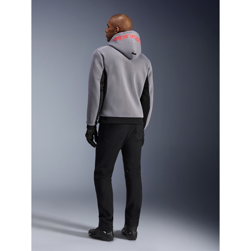 Alpinestars Chrome Superairflow motortrui zwart-lichtgrijs-fluorrood
