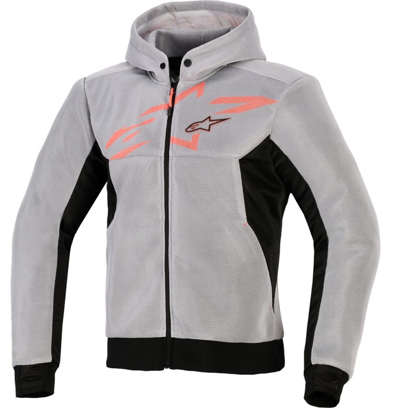 Alpinestars Chrome Superairflow motortrui zwart-lichtgrijs-fluorrood