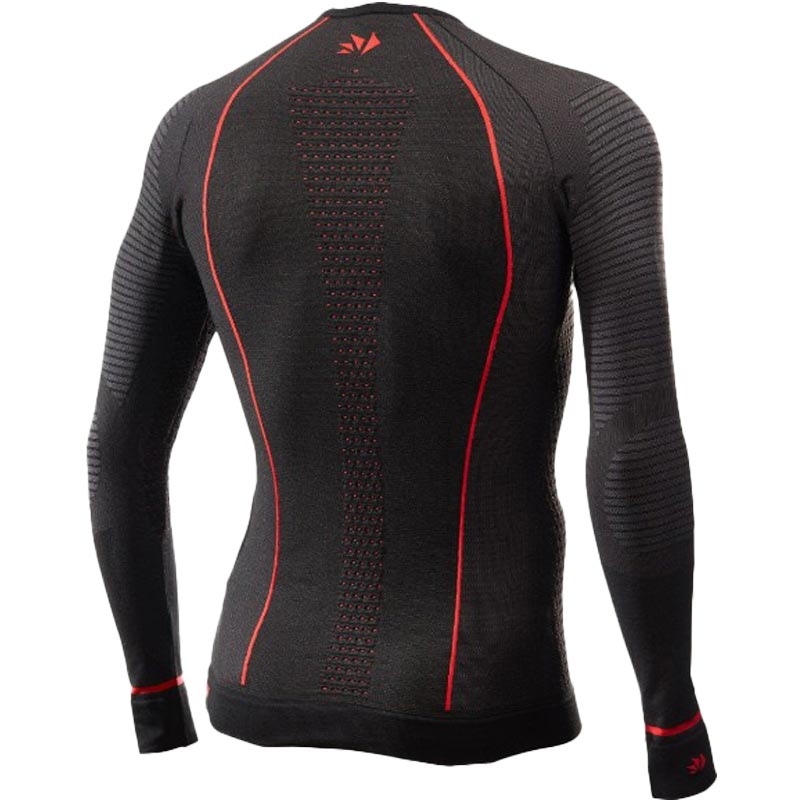 Functioneel T-shirt met lange mouwen SIXS TS2W CU zwart-rood