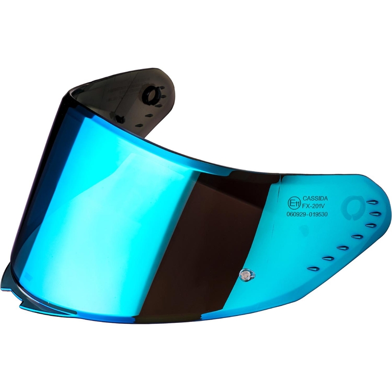 Vizier voor Cassida AERO helmen met voorbereiding voor Pinlock REVO spiegelblauw