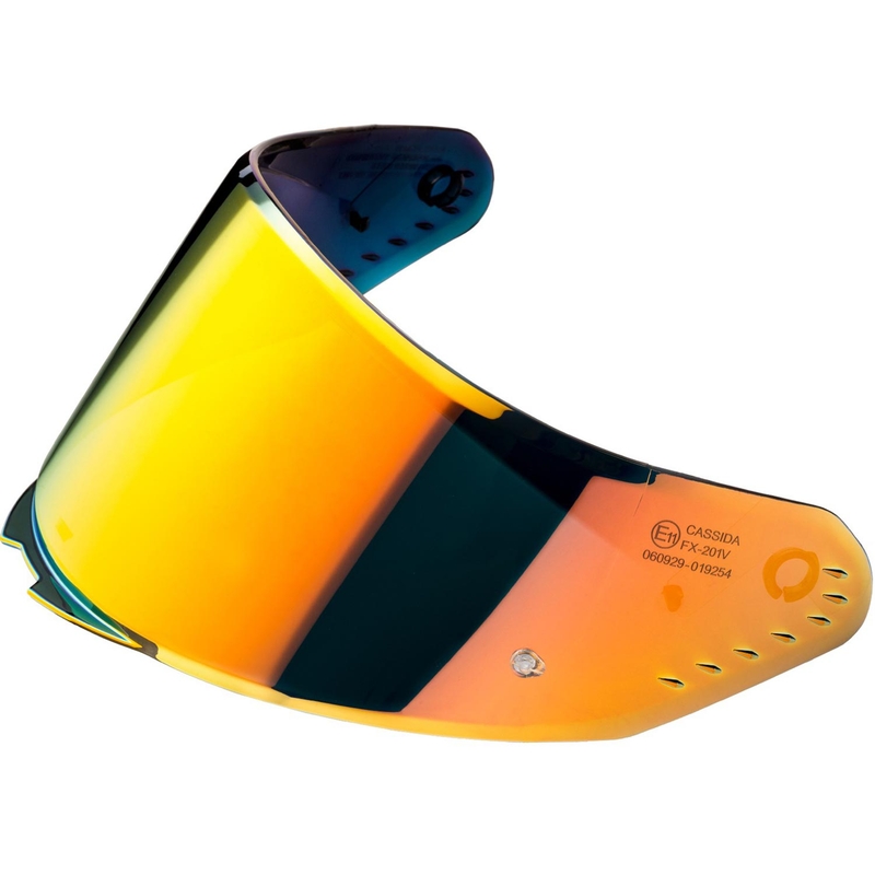 Vizier voor Cassida AERO helmen met voorbereiding voor Pinlock REVO spiegelend oranje