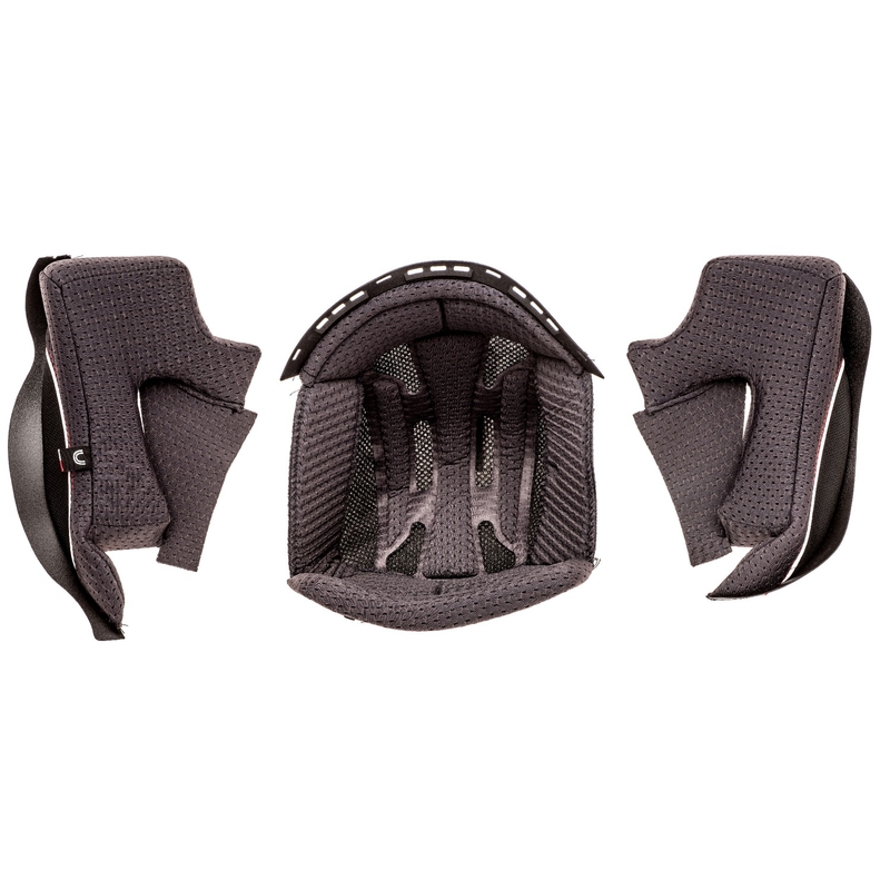 Wangstukken en helm voor Cassida AERO motorhelmen, zwart