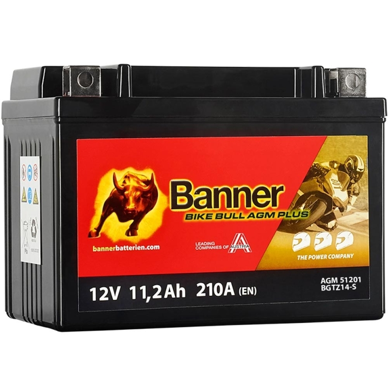 AGM-accu Banner BIKE BULL AGM PLUS 51201 BGTZ14-S