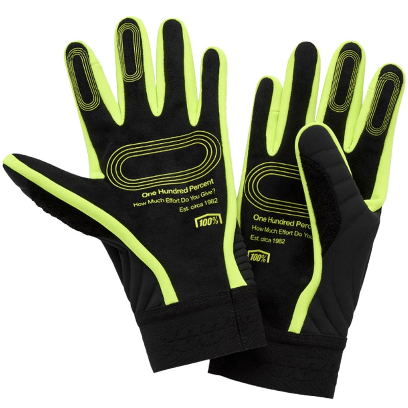 Motocrosshandschoenen 100% - USA BRISKER EXTREME fluo geel-zwart