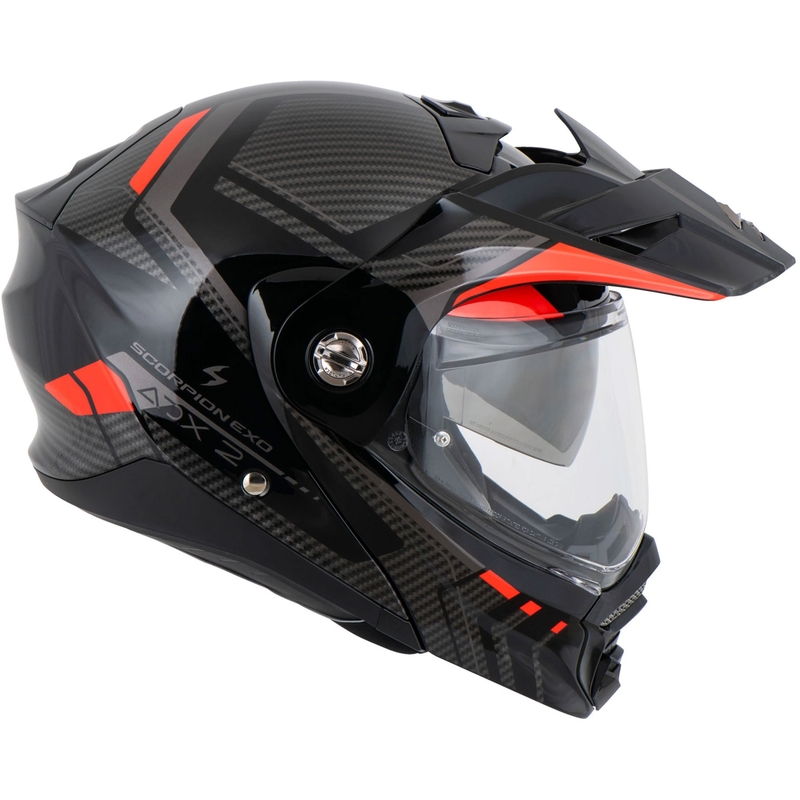 Scorpion ADX-2 LEWIS opklapbare motorhelm zwart-rood