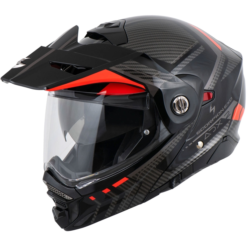 Scorpion ADX-2 LEWIS opklapbare motorhelm zwart-rood