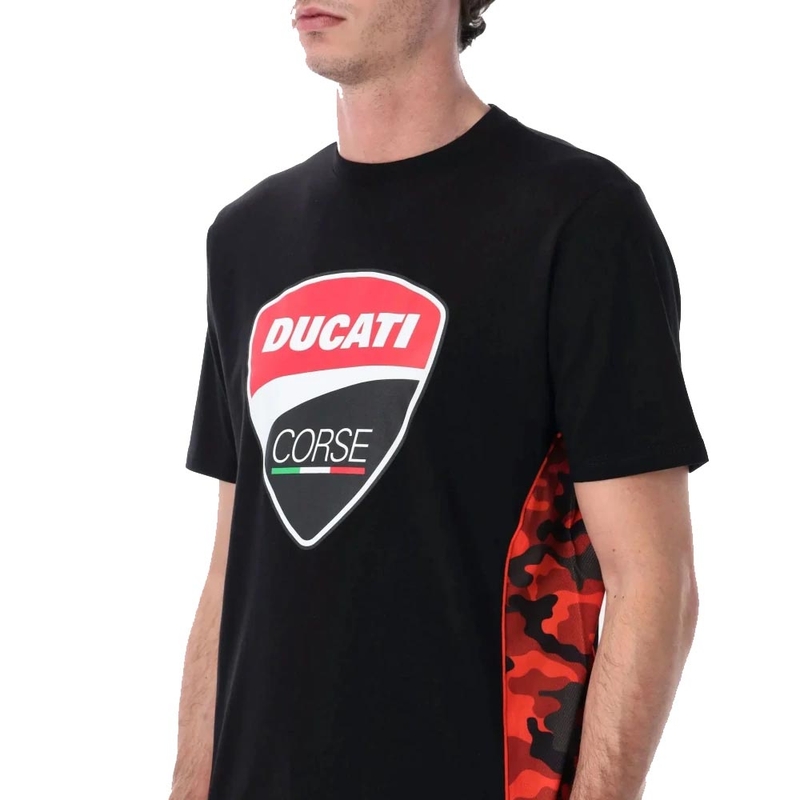 Ducati Corse CAMU DETAILS T-shirt zwart