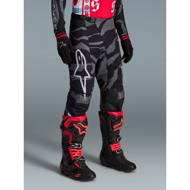Alpinestars Techstar limited edition Beast Coast motorcrossbroek grijs-zwart-oranje