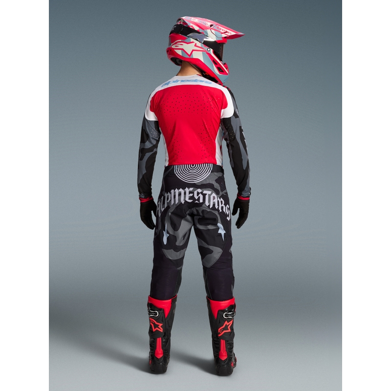 Alpinestars Techstar limited edition Beast Coast motorcrossbroek grijs-zwart-oranje