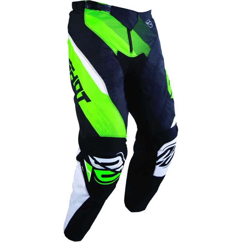 Motokrosové kalhoty Shot DEVO Ultimate černo-fluo zelené