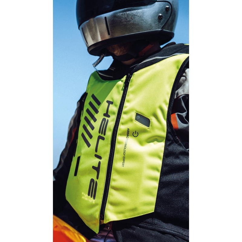 Helite Double Turtle Hivis airbagvest groen-geel