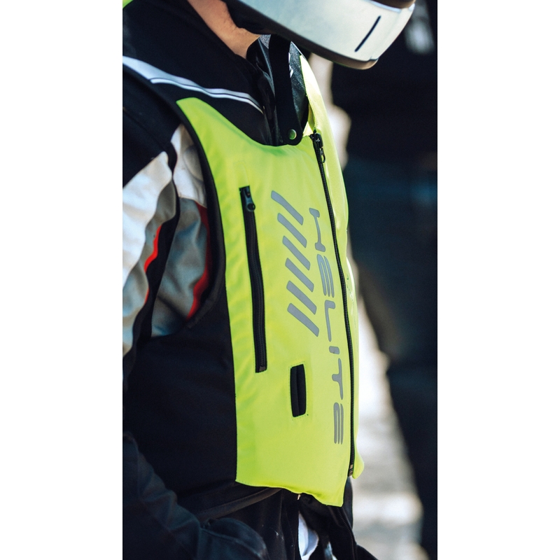 Helite Double Turtle Hivis airbagvest groen-geel