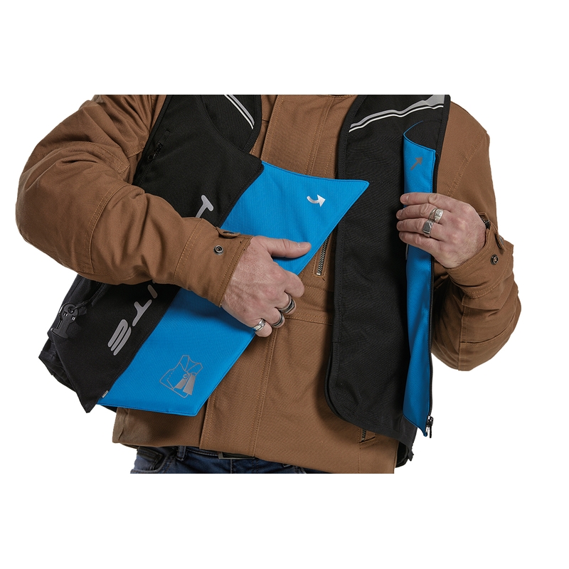 Helite Double Turtle Hivis airbagvest groen-geel