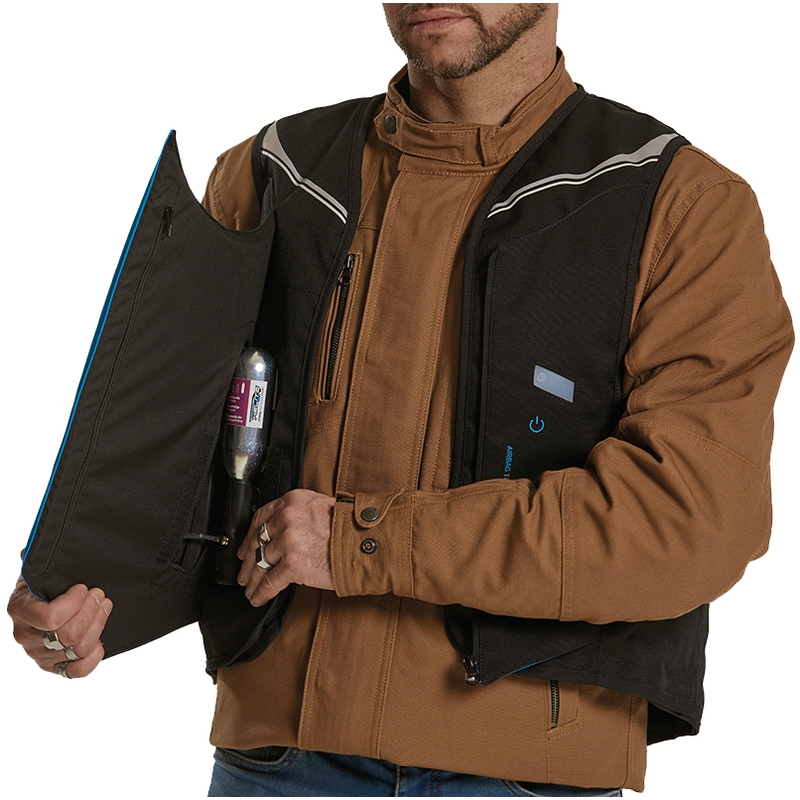 Helite Double Turtle Hivis airbagvest groen-geel
