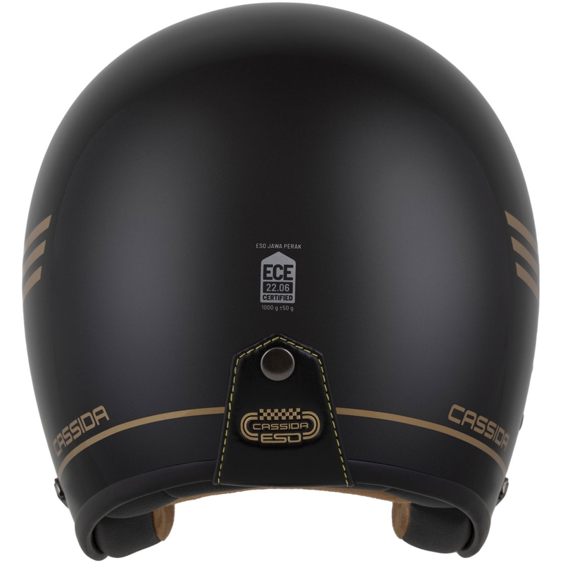 Cassida Eso Jawa Pérák open helm zwart parelmoer-goud