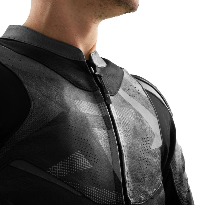 Leren motorjas Rebelhorn Inferno zwart