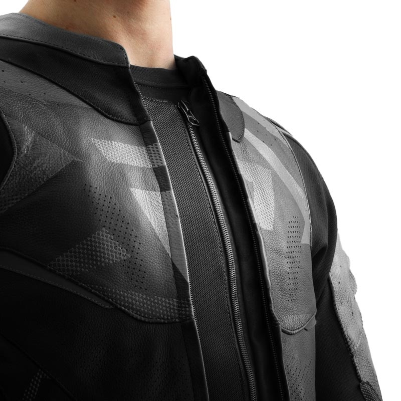 Leren motorjas Rebelhorn Inferno zwart