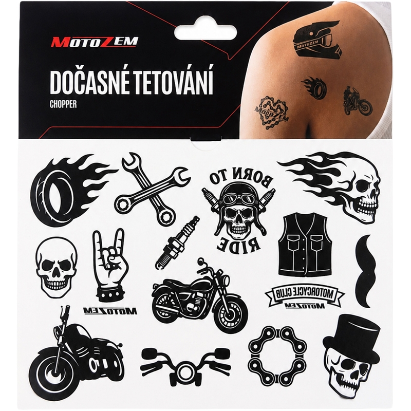 MotoZem Chopper Tijdelijke Tattoo