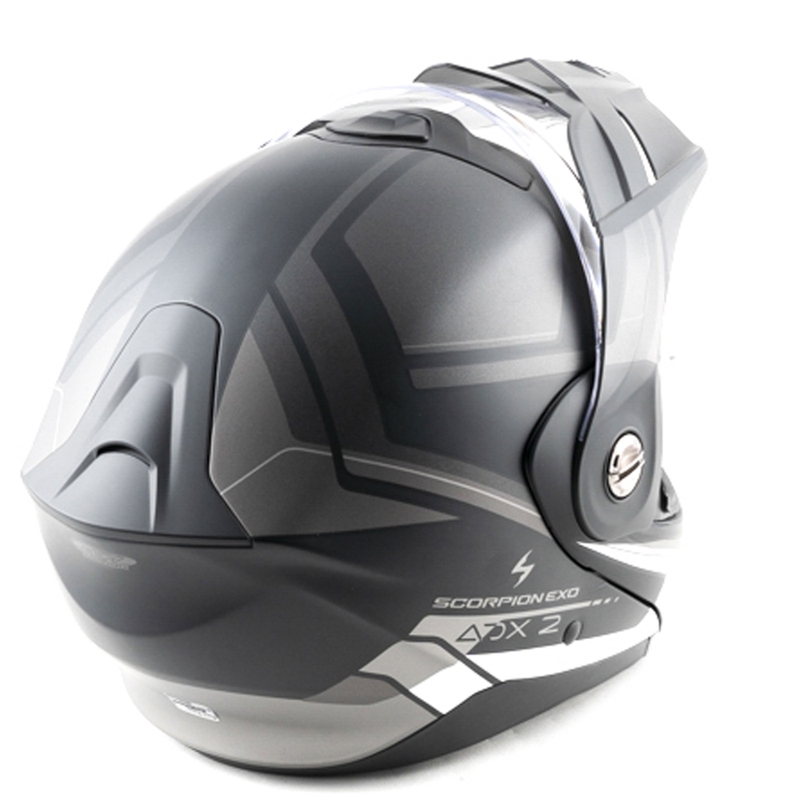 Scorpion ADX-2 LEWIS opklapbare motorhelm matzwart-zilver