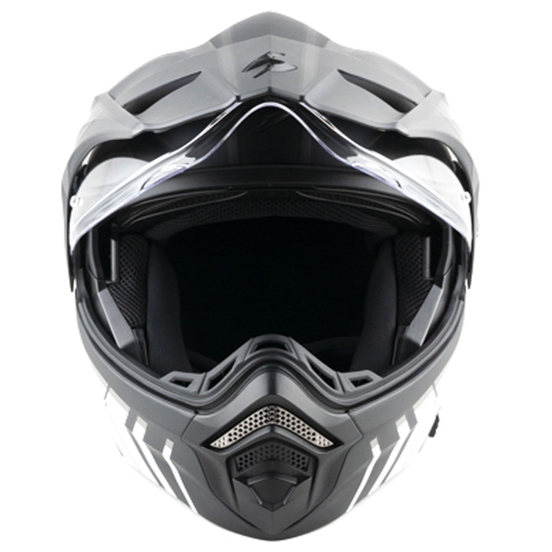 Scorpion ADX-2 LEWIS opklapbare motorhelm matzwart-zilver