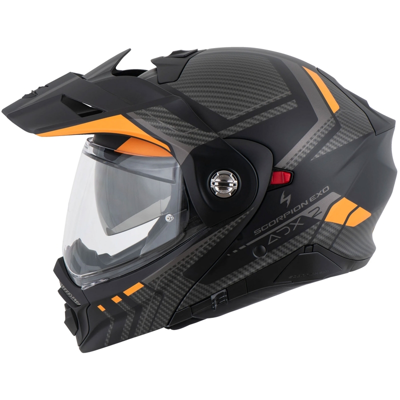 Opklapbare motorhelm Scorpion ADX-2 LEWIS mat zwart-oranje