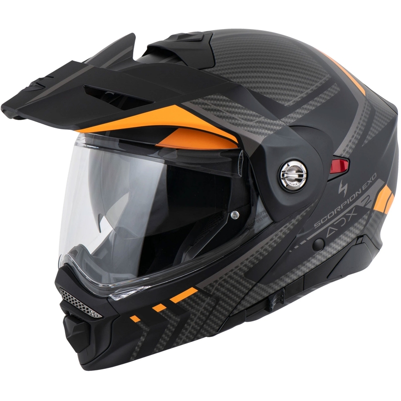 Opklapbare motorhelm Scorpion ADX-2 LEWIS mat zwart-oranje