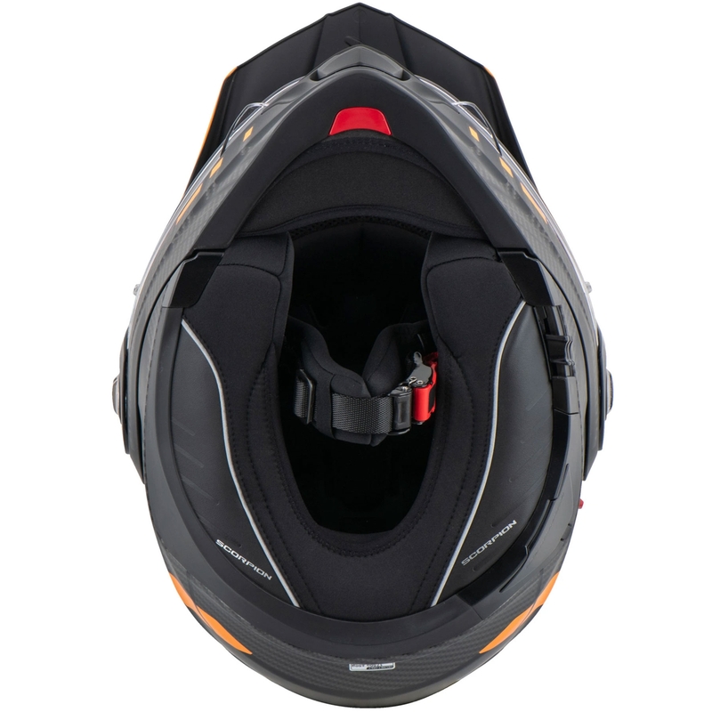 Opklapbare motorhelm Scorpion ADX-2 LEWIS mat zwart-oranje