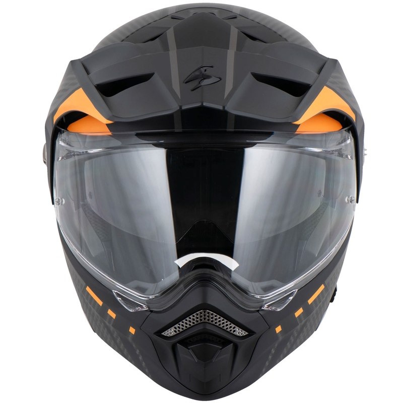 Opklapbare motorhelm Scorpion ADX-2 LEWIS mat zwart-oranje