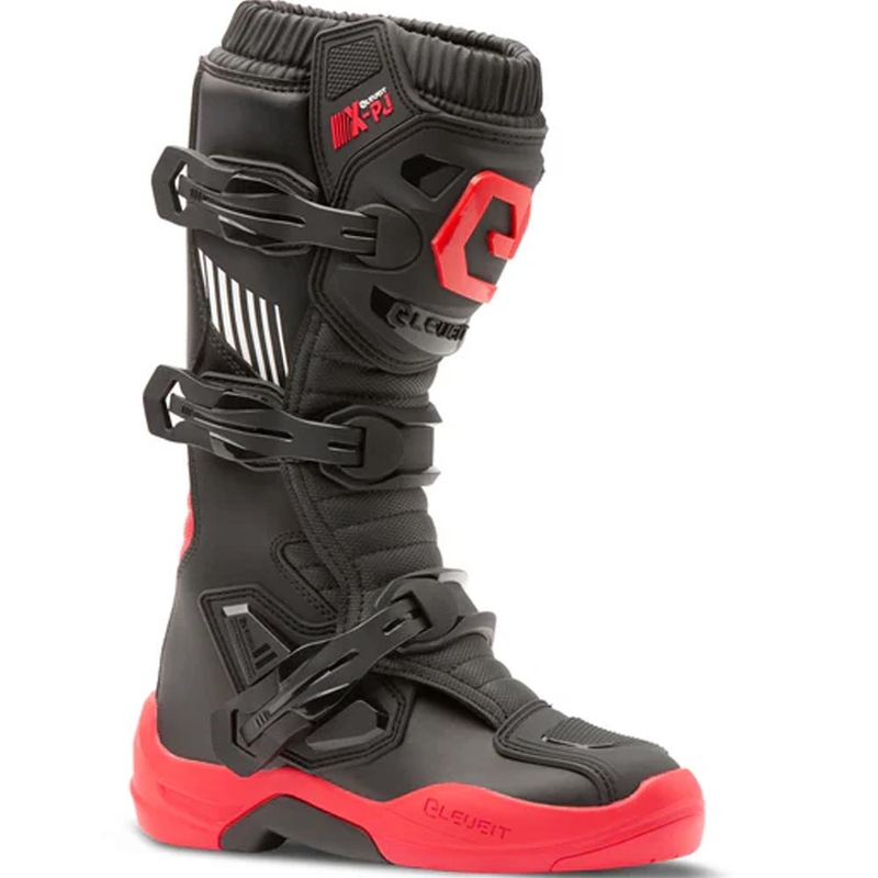 Eleveit X-Peak kindermotocrosslaarzen zwart-rood