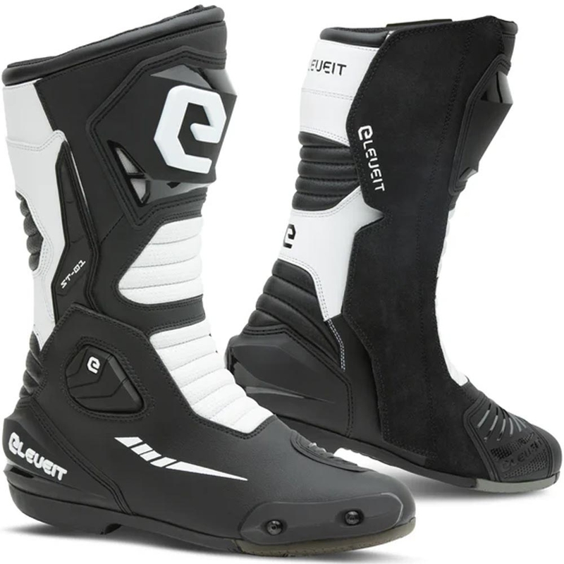 Eleveit ST-01 motorlaarzen zwart-wit