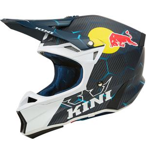 Motocrosshelm KINI Red Bull MXC2 2.0 blauw-wit