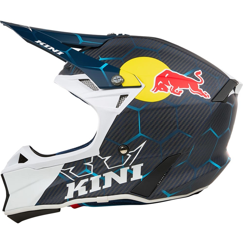 Motocrosshelm KINI Red Bull MXC2 2.0 blauw-wit