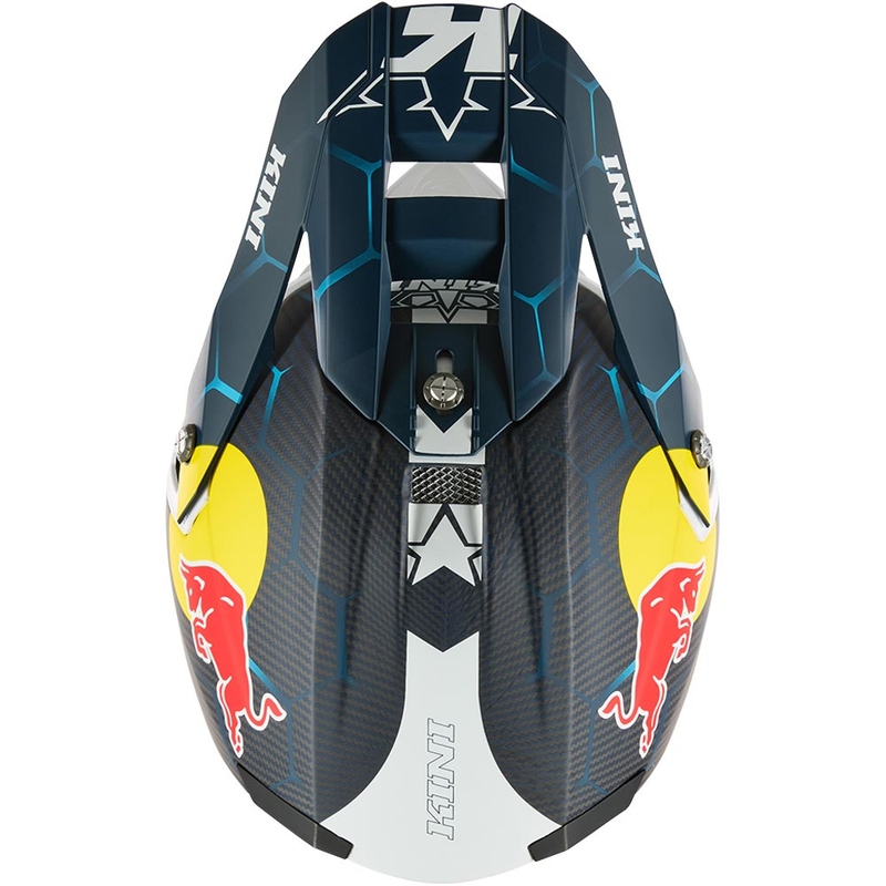 Motocrosshelm KINI Red Bull MXC2 2.0 blauw-wit