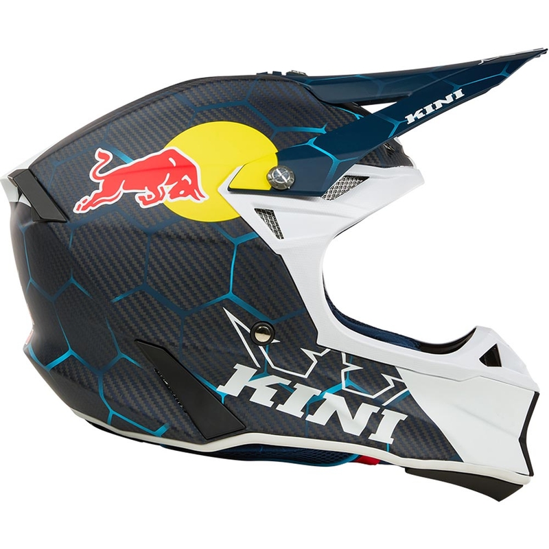 Motocrosshelm KINI Red Bull MXC2 2.0 blauw-wit