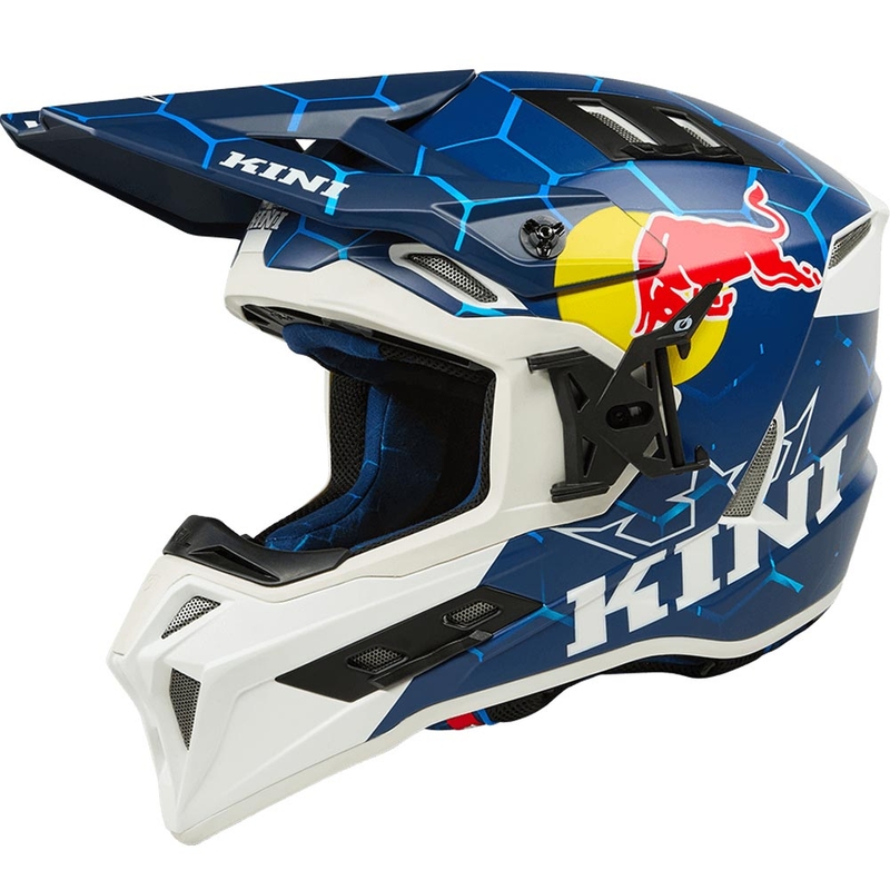 Motocrosshelm KINI Red Bull EXC blauw-wit