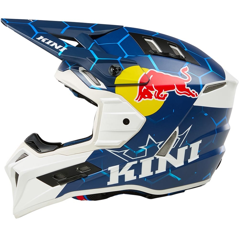 Motocrosshelm KINI Red Bull EXC blauw-wit