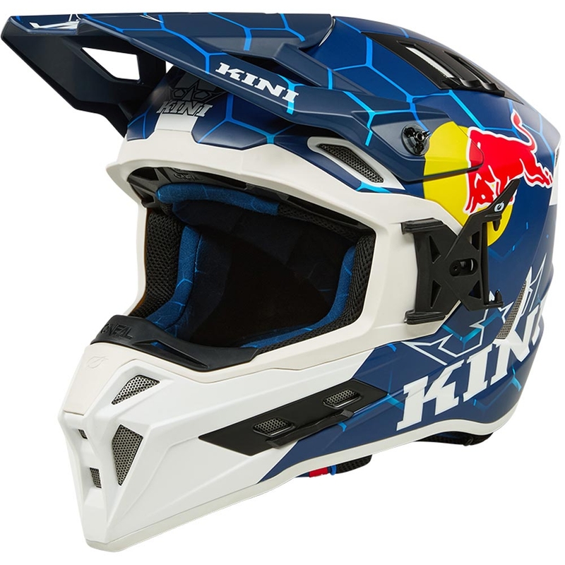 Motocrosshelm KINI Red Bull EXC blauw-wit