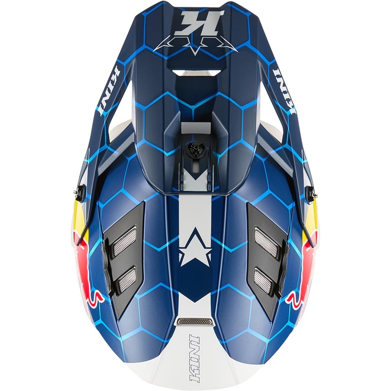 Motocrosshelm KINI Red Bull EXC blauw-wit