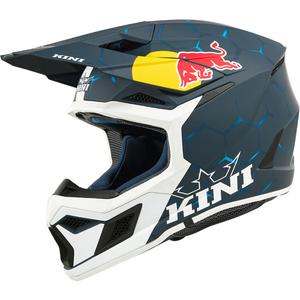 Motocrosshelm KINI Red Bull MX3 1.0 blauw-wit
