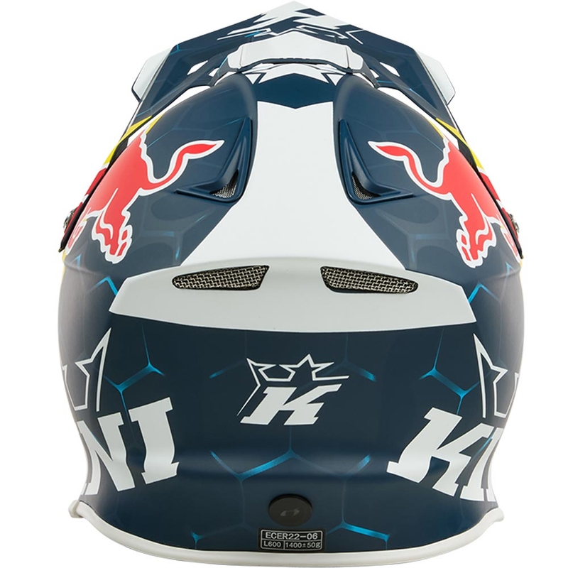 Motocrosshelm KINI Red Bull MXC1 1.0 blauw-wit